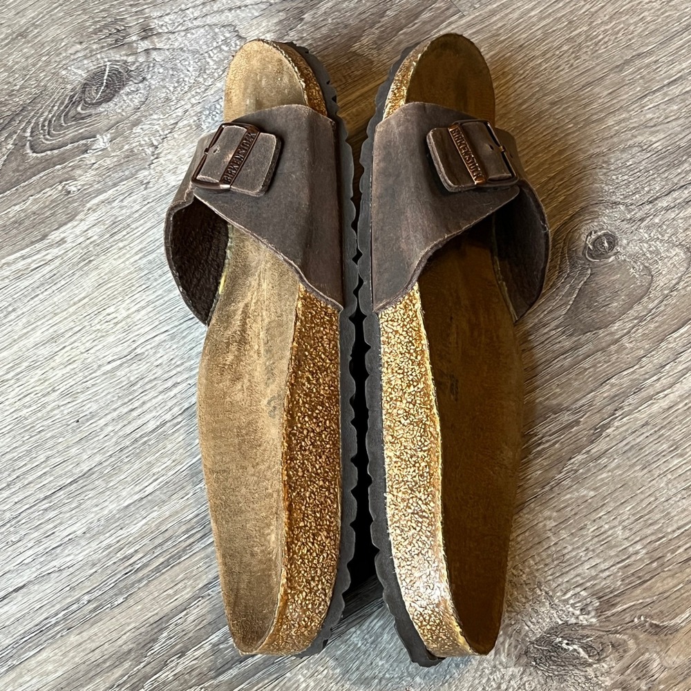 Birkenstock Madrid Slides Sandals Brown Birko-Flor Womens 10 EU 41‎ - Picture 5 of 9